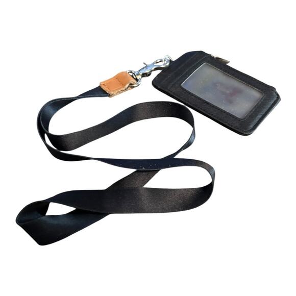 Black Lanyard and ID Badge Holder - Picture 4 of 5